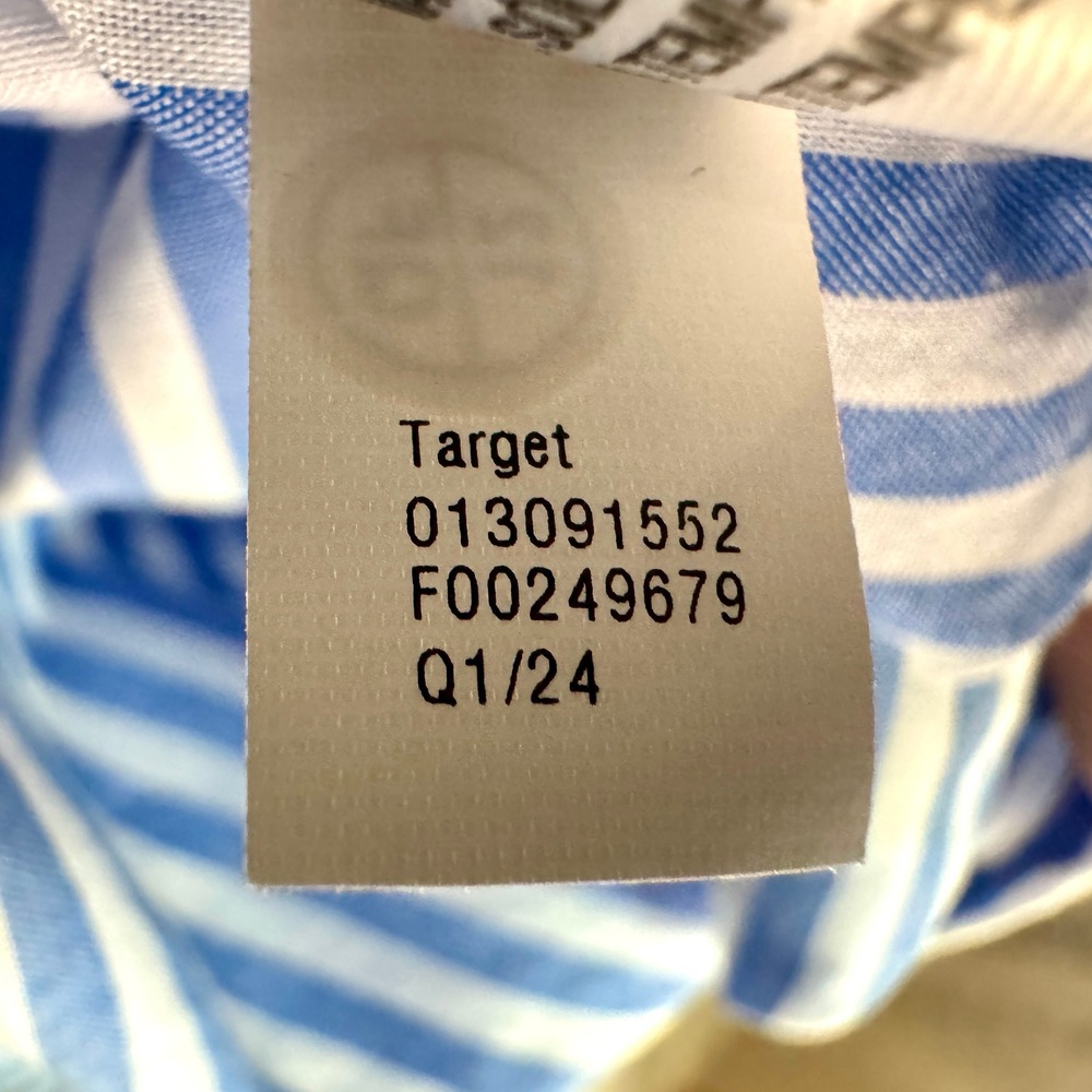 Universal Thread Striped Cotton Maxi Shirt Dress XXL Blue White Coastal Hamptons - Picture 13 of 13